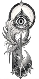 eye of odin rune circle tattoo design idea