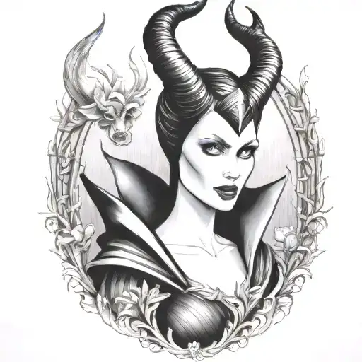 Maleficent tattoo design idea