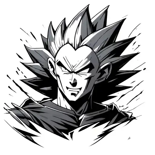 majin vegeta tattoo design idea