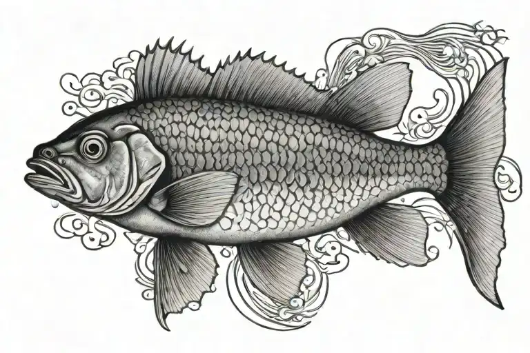 Arctic grayling tattoo design idea