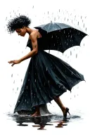 never fear the storm learn to dance in the rain tattoo design idea