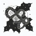 Scorpio constellation intertwined tattoo design idea