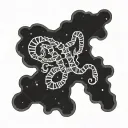 Scorpio constellation intertwined tattoo design idea