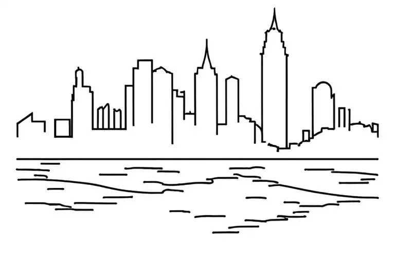 skyline of Peru, Bolivia, Argentina and Brazil tattoo design idea