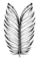 turkey feather tattoo design idea