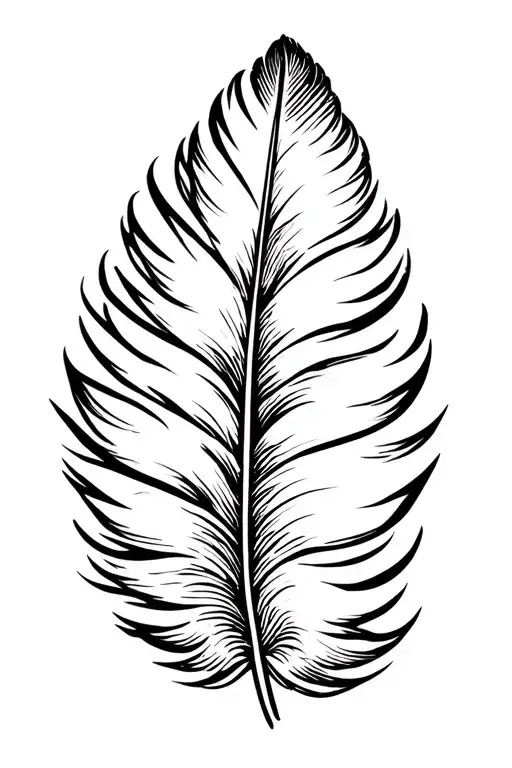turkey feather tattoo design idea