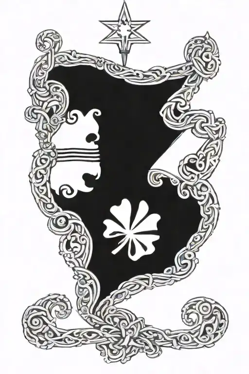 Irish German and French flag intertwined tattoo design idea