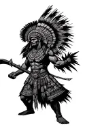 aztec warrior tattoo design idea