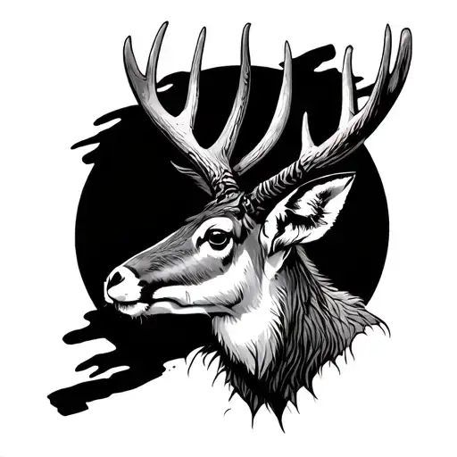 Jackalope tattoo design idea