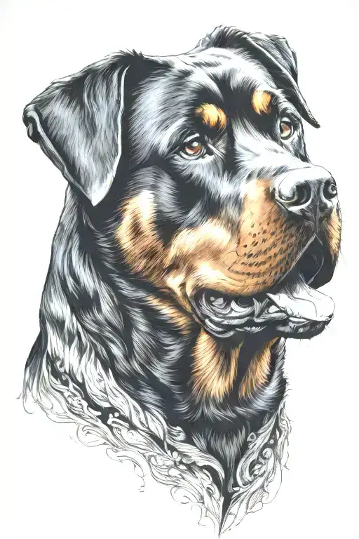 rottweiler breed that passed tattoo design idea