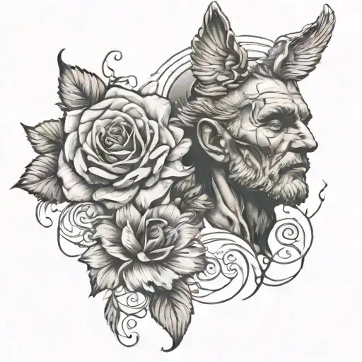 relationship with god tattoo design idea