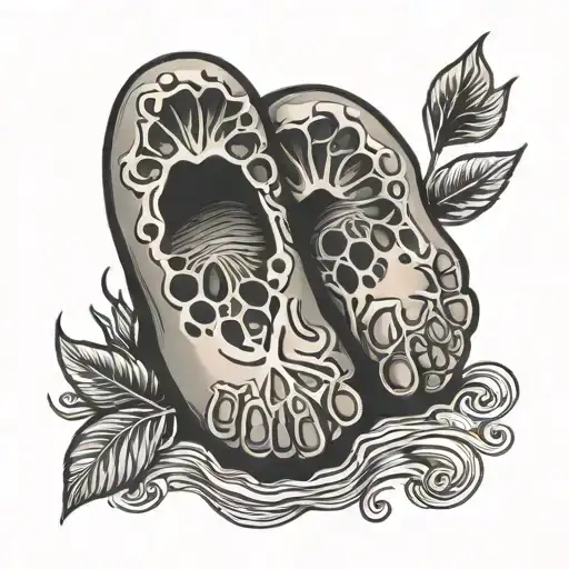 baby foot print tattoo design idea
