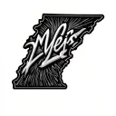 orange mound memphis Tennessee state outline tattoo design idea