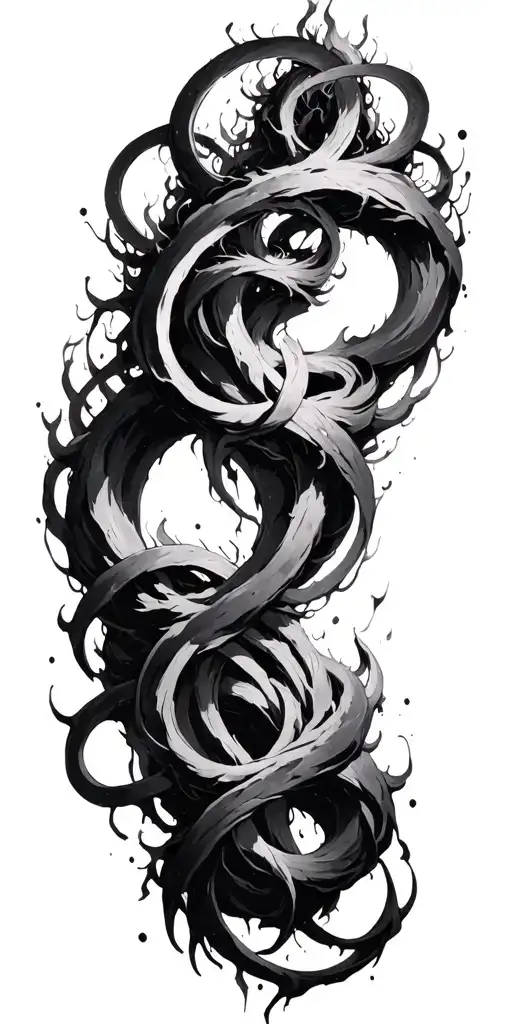 dante inferno 9 circles intertwined within tattoo design idea