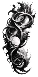 dante inferno 9 circles intertwined within tattoo design idea