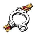 handcuffs tattoo design idea