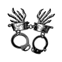 handcuffs tattoo design idea