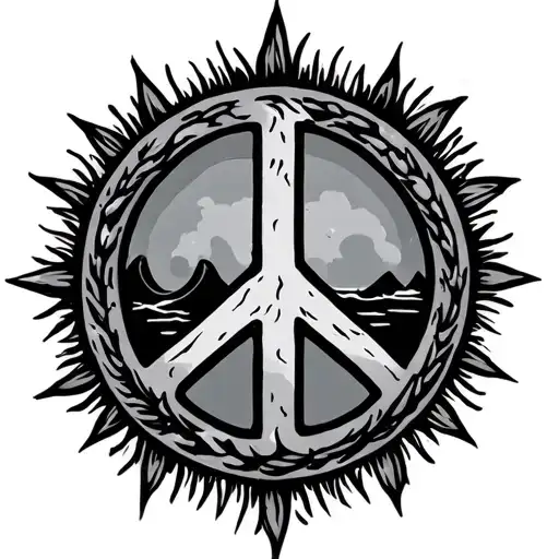 Coast the Peace Sign tattoo design idea
