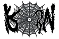 korn band logo spiderweb patterns surrounding tattoo design idea