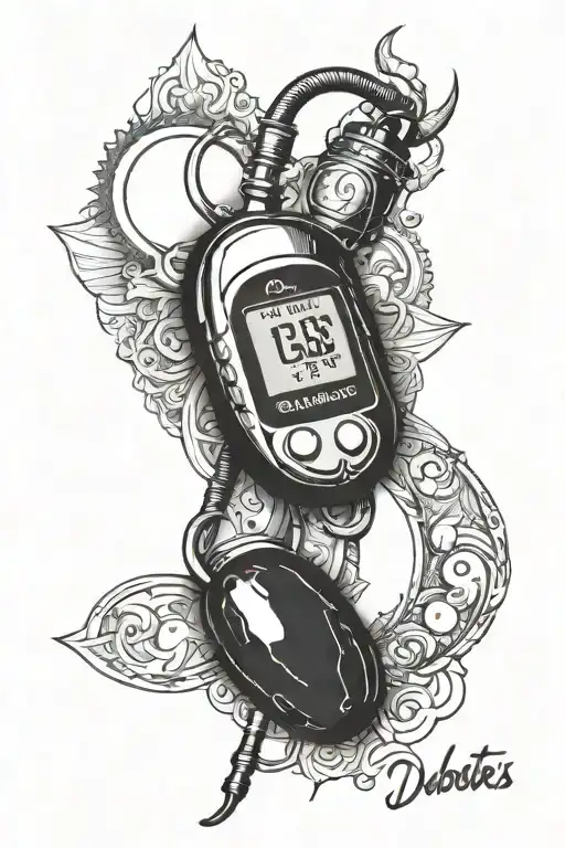 diabetes type 1 alert tattoo design idea