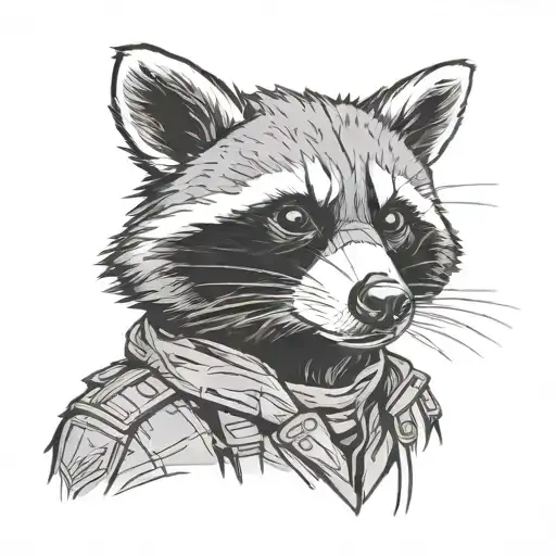 Tactical Raccoon tattoo design idea