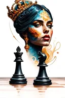 Chess queen tattoo design idea