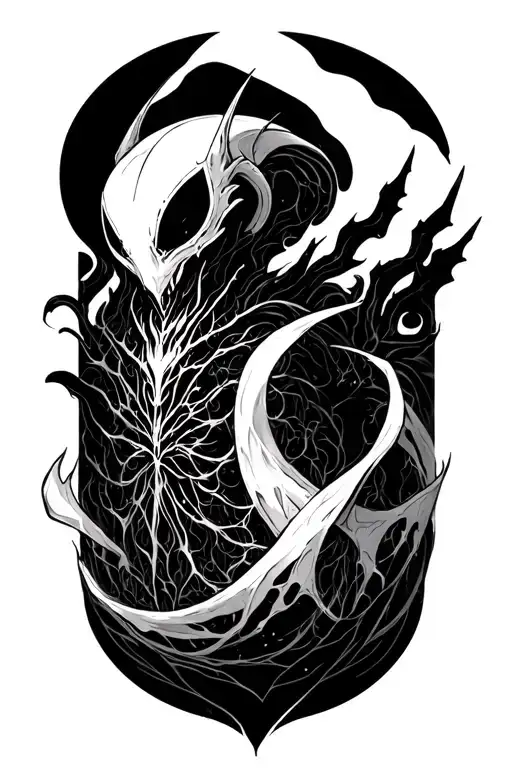 pure vessel hollow knight badass tattoo design idea