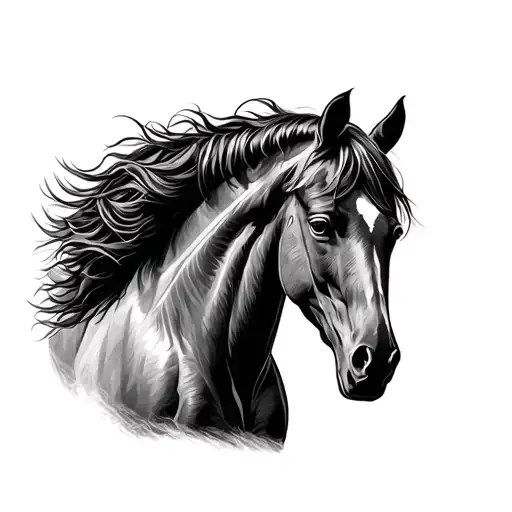 angola horses tattoo design idea