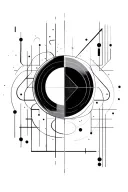 innovative Morse code design with elegant geometric shapes tattoo design idea