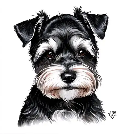 Miniature Schnauzer tattoo design idea