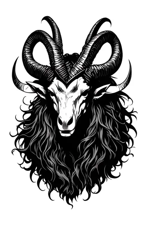 arcangel with capricorn zodiac sign tattoo design idea