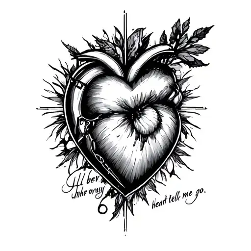 If I'm lucky enough, I'll have the courage to leave and goWherever my beatin' heart tells me to go tattoo design idea