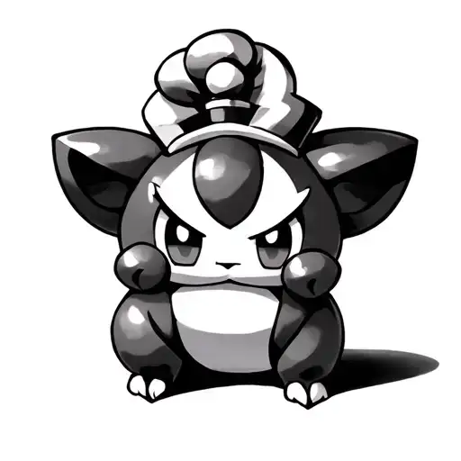 Pokemon Jigglypuff disguised as Freddy Mercury tattoo design idea