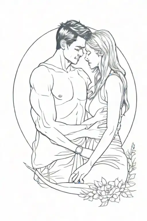 Brother sister bond tattoo design idea