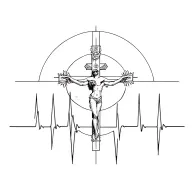 Flatline going to crucifix then going to heartbeat tattoo design idea