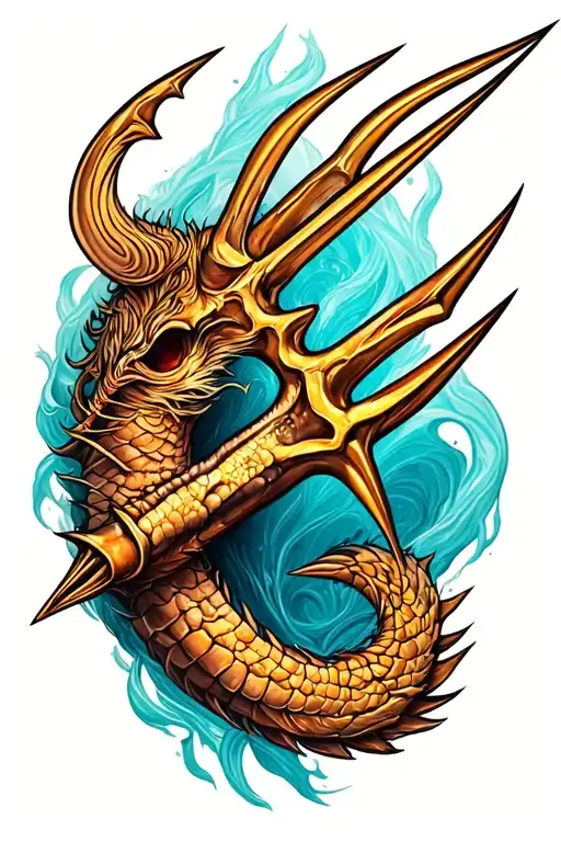 trident tattoo design idea