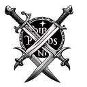 Proverbs 27:17 with Swords Crossing tattoo design idea