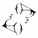 Leo and Sagittarius zodiac sign tattoo design idea