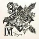 passion, ambitious, love, respect, money in one side tattoo design idea