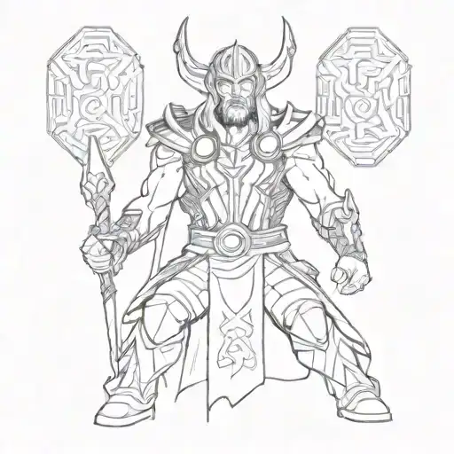 Thor's fate in Ragnarok tattoo design idea