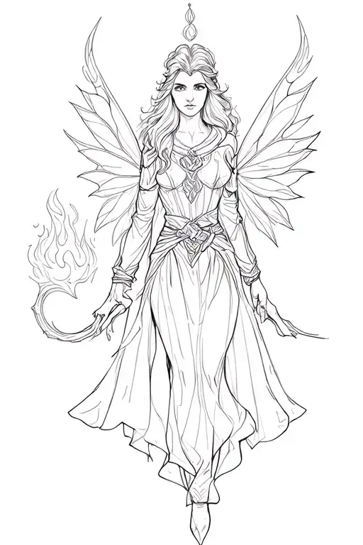 fairy tails fire mage tattoo design idea