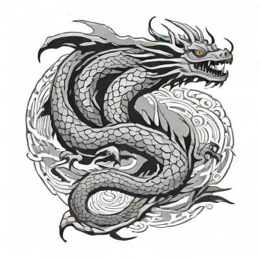 haku dragon spirited away studio ghibli tattoo design idea