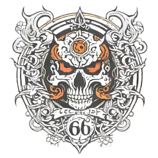 666 and arb tattoo design idea
