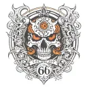 666 and arb tattoo design idea
