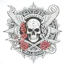 666 and arb tattoo design idea