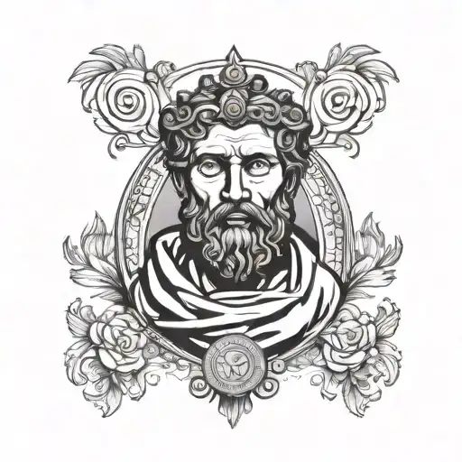 stoic virtues marcus aurelius tattoo design idea