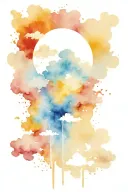 sun rays breaking through clouds tattoo design idea