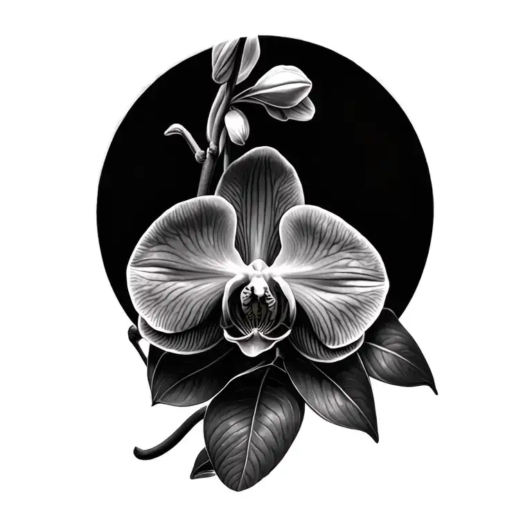 orchid sleeve and a subtle tattoo design idea