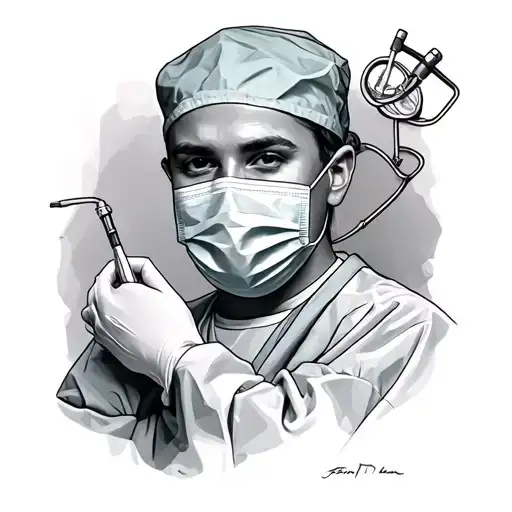 me as a surgeon operating tattoo design idea