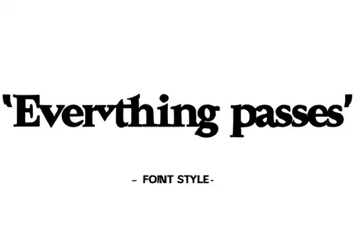 "Everything passes" tattoo design idea
